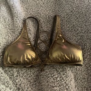 NWOT Bikini Lab metallic top